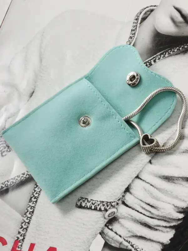 Набор конвертиков для украшений 10 шт. бархатный, 7&times;7 см, бирюзовый (7461969)