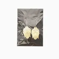 Серьги "Будда" ракушка 5,5х2 см