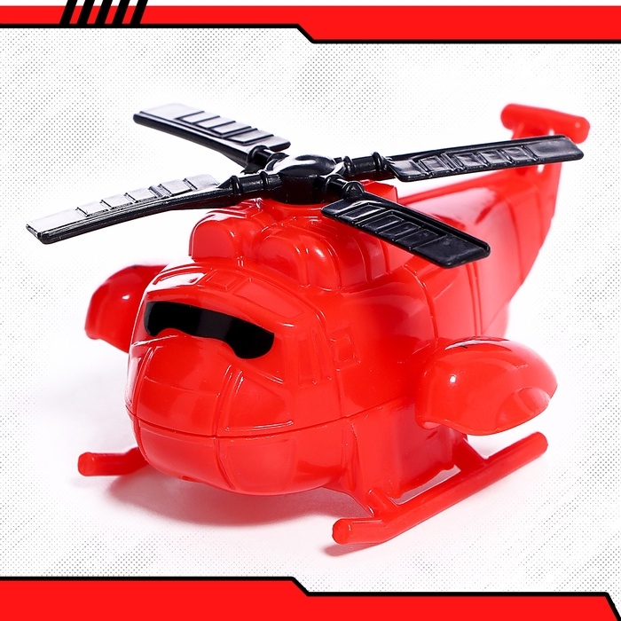 Набор машин &laquo;Пожарная&raquo;, 4 машинки и вертолёт, инерция