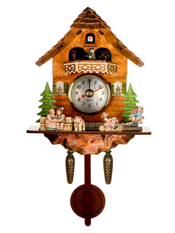 Часы настенные с кукушкой &laquo;Семейный очаг&raquo;, плавный ход, 23.5&times;12.8&times;5.5 см