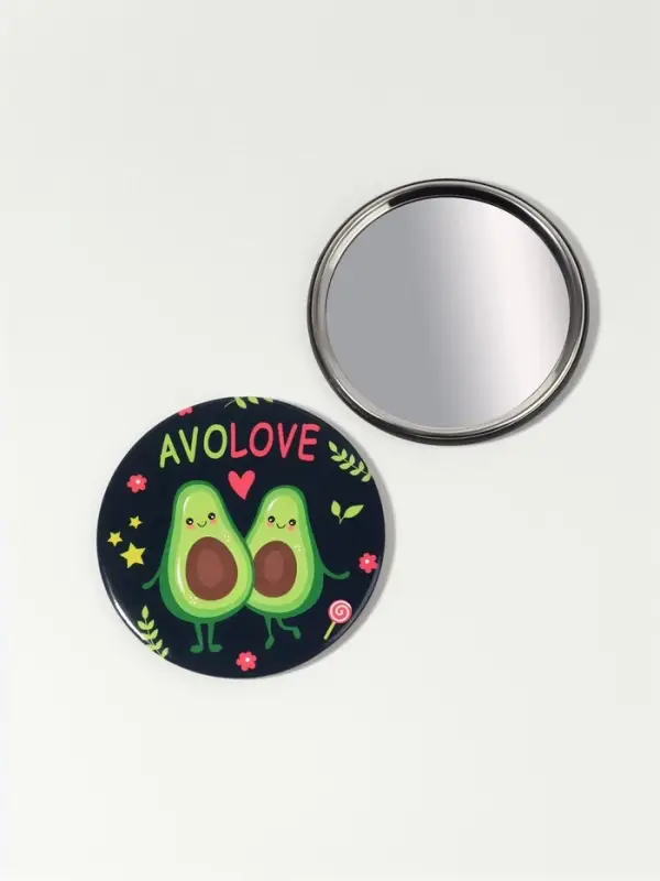 Зеркало карманное AVOLOVE, d=7 см, разноцветное