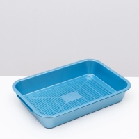 Туалет перламутровый средний с сеткой 36 х 26 х 6,5 см голубой Туалет перламутровый средний с сеткой 36 х 26 х 6,5 см голубой