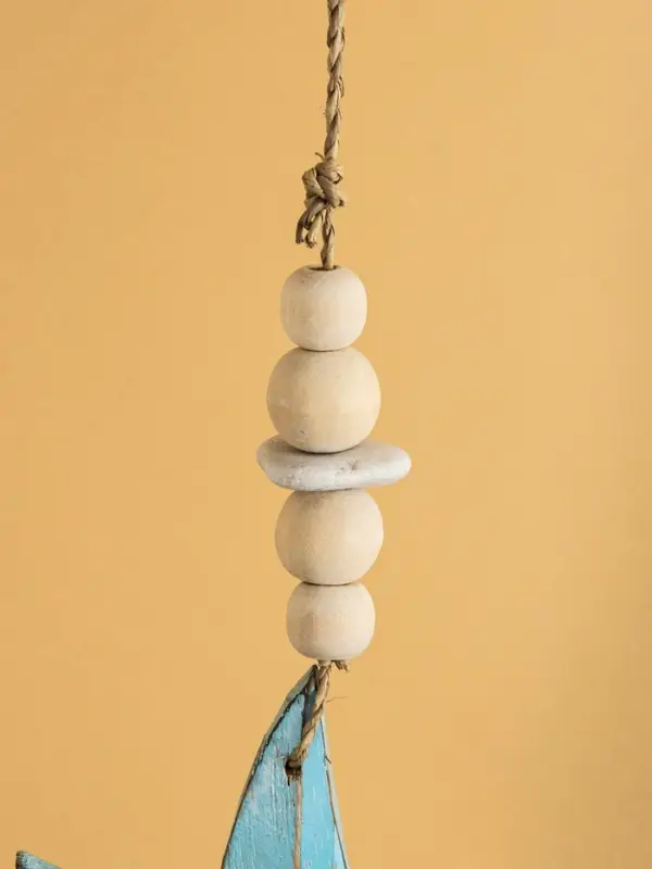 Подвеска декоративная &laquo;Звёздочки&raquo;, 13&times;2&times;100 см, дерево, камень, голубая