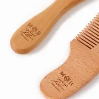 Набор деревянных расчесок детских с натуральной щетиной, 2 шт в коробке, M&B