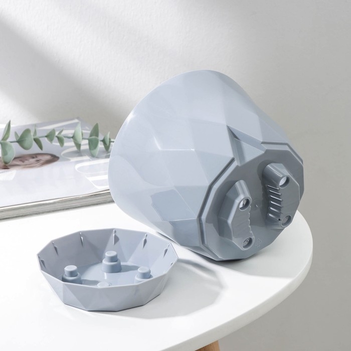 Горшок для цветов с поддоном Laurel, 1,3 л, d=14,5 см, h=12,5 см, цвет серый Горшок для цветов с поддоном Laurel, 1,3 л, d=14,5 см, h=12,5 см, цвет серый