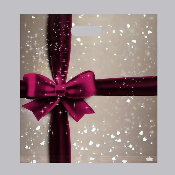 Пакет &laquo;Подарочный перламутр&raquo;, полиэтиленовый с вырубной ручкой, 60 мкм, 38&times;45 см