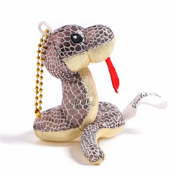 Новый год! Мягкая игрушка &laquo;Змея&raquo;, блестящая, на подвесе, 7 см, цвет МИКС