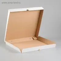 Коробка для пиццы, белая, 33&times;33&times;4 см