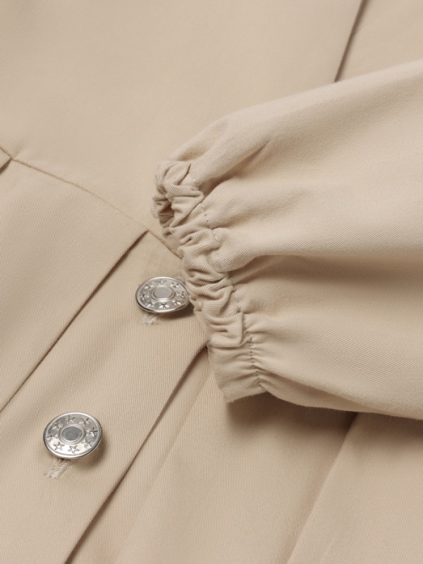 Платье для девочки MINAKU: Jeans collection, цвет бежевый, рост 122 см