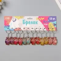 Брелок пластик под металл "Филин" МИКС 2,5х3,8 см