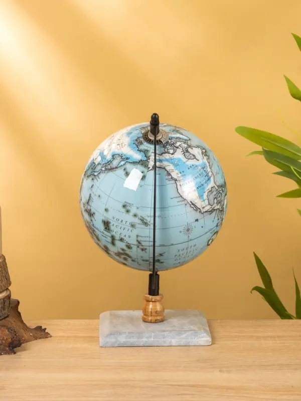 Глобус сувенирный 18х15х25 см, подставка мрамор