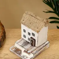 Сувенир "Дом" дерево Албезия 9х11х11 см, цв. белый