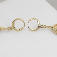 Новый год! Символ года 2025! Серьги металл &laquo;Змея&raquo; восемь, цвет белый в золоте