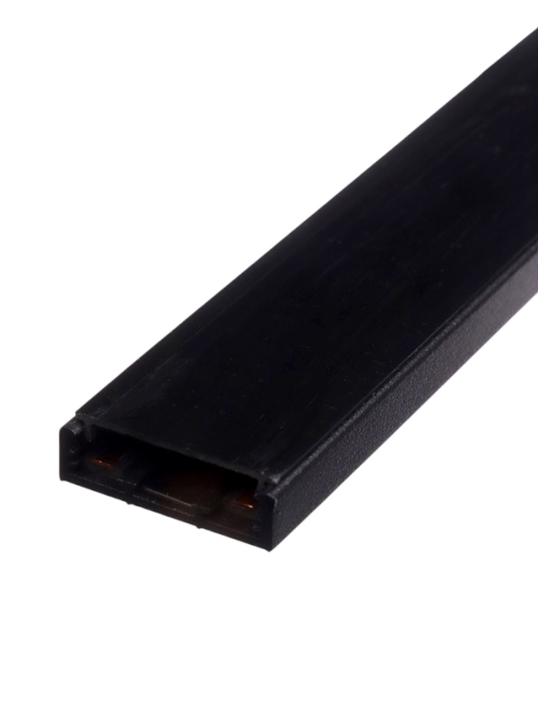 Трековый шинопровод, серия "Flat", однофазный, открытый монтаж, 1м, черный