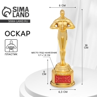 Кубок наградная фигура &laquo;Мастер своего дела&raquo;, оскар, пластик, 18 х 6,3 см.