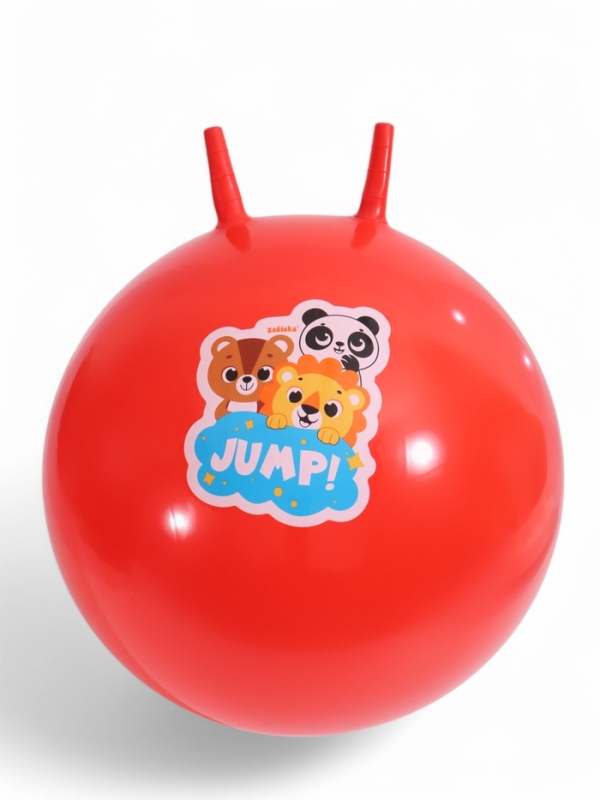 Мяч прыгун с рожками 65 см, 520 гр, цвета микс