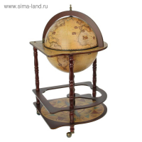 Глобус бар декоративный угловой "Карта Коломбо" 91х53х53 см