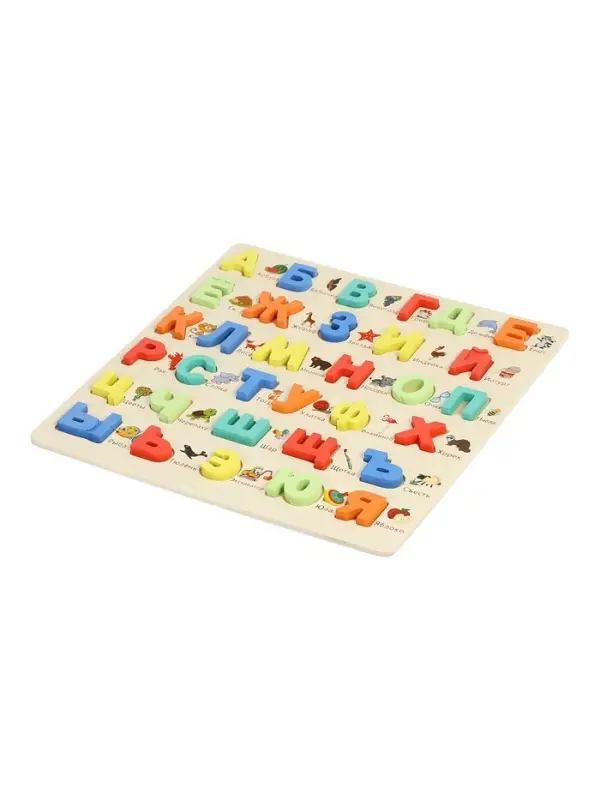 Русский деревянный АЛФАВИТ Развивающий сортер для детей