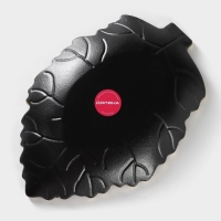 Блюдо для фруктов Доляна &laquo;Золотой лист&raquo;, 26,5&times;18&times;3,5 см, цвет чёрный