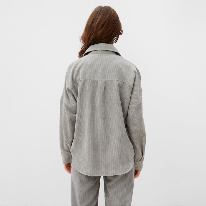 Блузка женская MINAKU: Velvet collection цвет светло-серый, р-р 48 Блузка женская MINAKU: Velvet collection цвет светло-серый, р-р 48