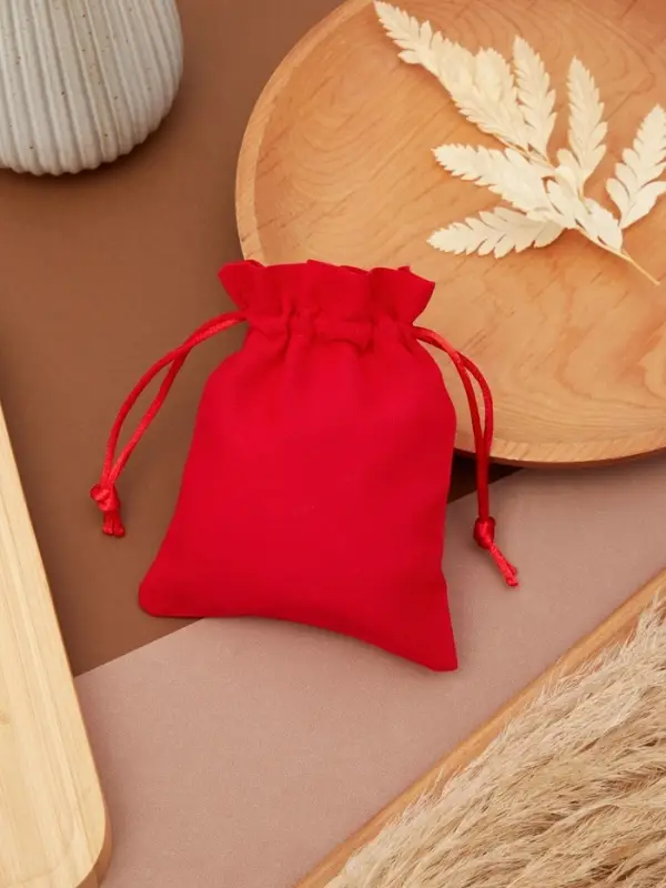 Мешочек подарочный &laquo;Хлопок&raquo;, 10&times;12 см, красный