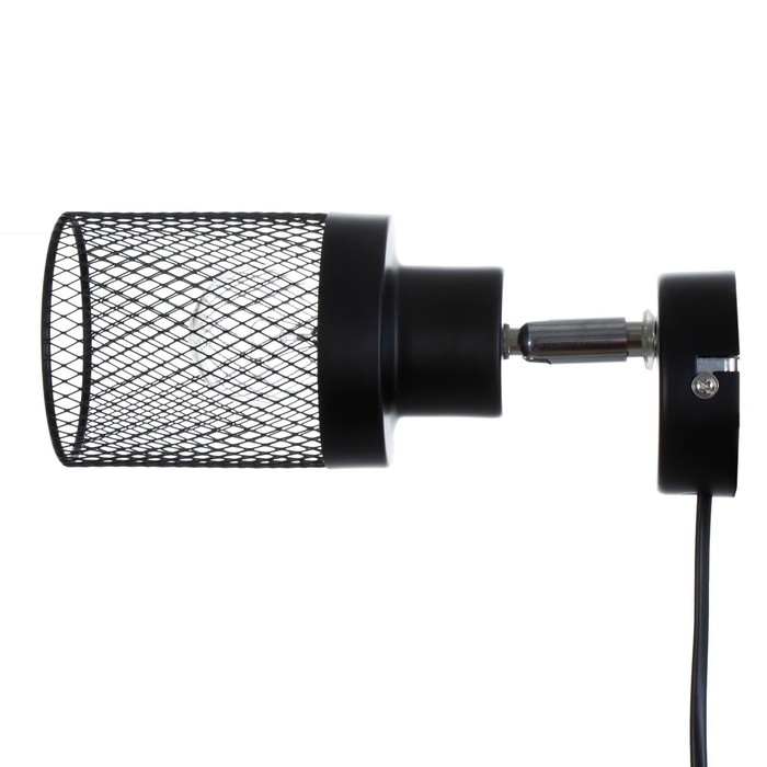 Бра с переключателем на проводе "Камелия" Е14 40Вт черный 17х11х17см