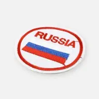 Термоаппликация Russia, d=6 см, фасовка 10 шт., разноцветная