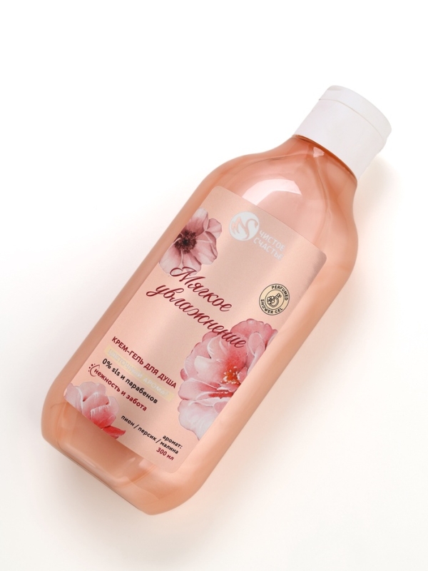 Подарочный набор "Нежность и забота", гель для душа 300 мл и мочалка для тела