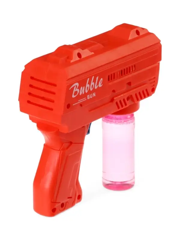 Генератор мыльных пузырей &laquo;Пистолет&raquo;, световые эффекты, работает от батареек, красный