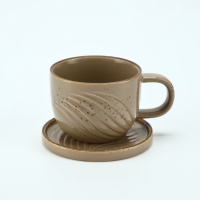 Чайная пара Dolce Ceramo. &laquo;Песчаный берег&raquo;, 2 предмета: кружка 200 мл, блюдце d=10 см