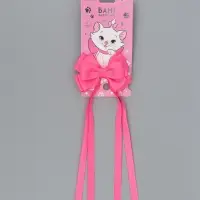 Бант для волос на заколке с лентами, цвет розовый, Коты аристократы