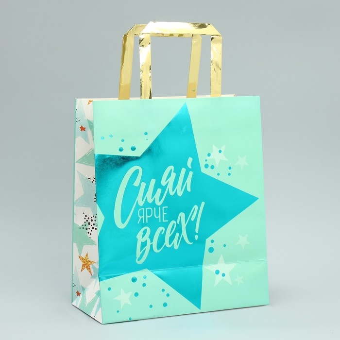 Упаковка, пакет подарочный, &laquo;Сияй&raquo;, ML 23 х 27 х 11.5 см