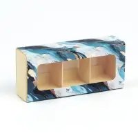 Коробка под 3 конфеты с ячейками &laquo;Акварель&raquo;, 13.3 х 3.3 х 5.8 см