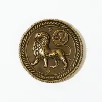 Монета сувенир знак зодиака &laquo;Лев&raquo;, d=2,5 см.