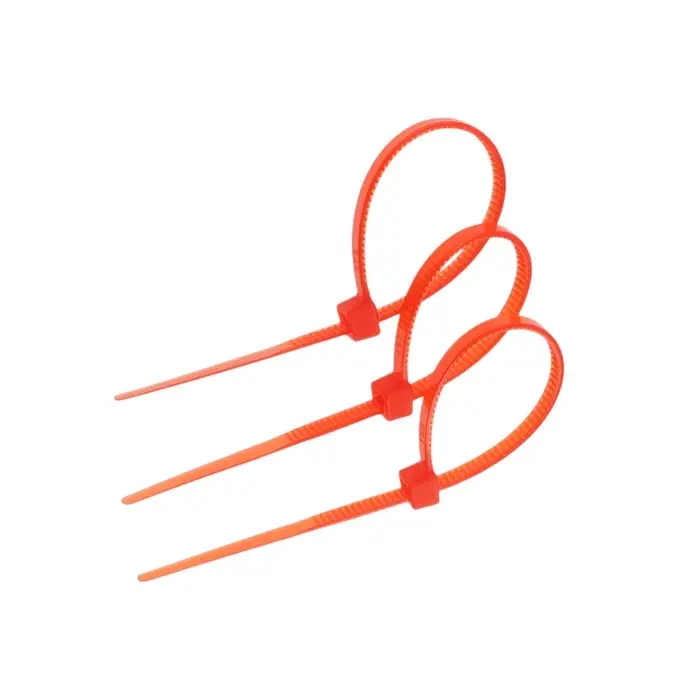 Хомут нейлоновый для стяжки, ТУНДРА, 2.5&times;100 мм, красный, 25 шт.