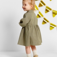 Платье Крошка Я "Клетка", рост 80-86, зеленый Платье Крошка Я "Клетка", рост 80-86, зеленый