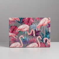 Коробка подарочная складная, упаковка, &laquo;Фламинго&raquo;, 21 х 15 х 7 см