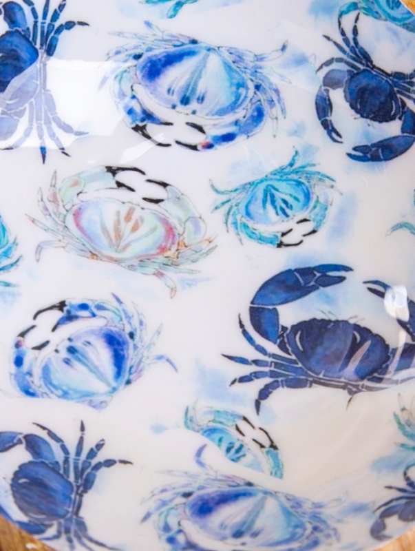 Салатник "Крабы" дерево манго 20х20х8 см