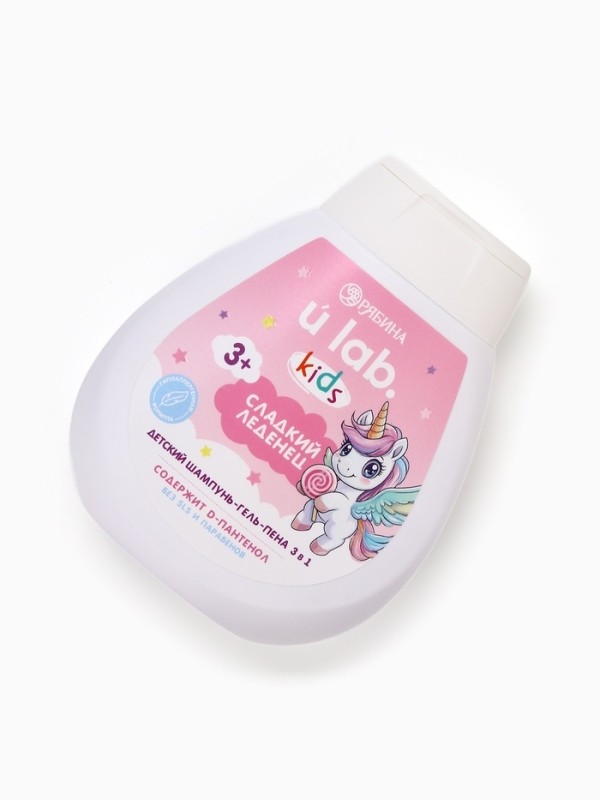 Детский шампунь-гель-пена 3в1 Детский шампунь-гель-пена 3в1 "Единороги", 250 мл, аромат сладкий леденец
