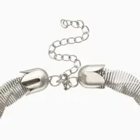 Чокер &laquo;Обруч&raquo; кручённый, цвет серебро