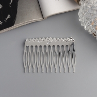 Гребень для волос "Медея" геометрия, 6,5х4 см, серебро Гребень для волос "Медея" геометрия, 6,5х4 см, серебро