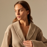 Халат вафельный женский SL HOME: Basic "Саббиа", размер M, 100% хлопок, 300 г/м2 Халат вафельный женский SL HOME: Basic "Саббиа", размер M, 100% хлопок, 300 г/м2