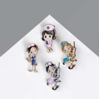 Брошь &laquo;Медсестричка&raquo;, форма МИКС, цвет МИКС (неделимая фасовка 12 шт., цена за шт.)