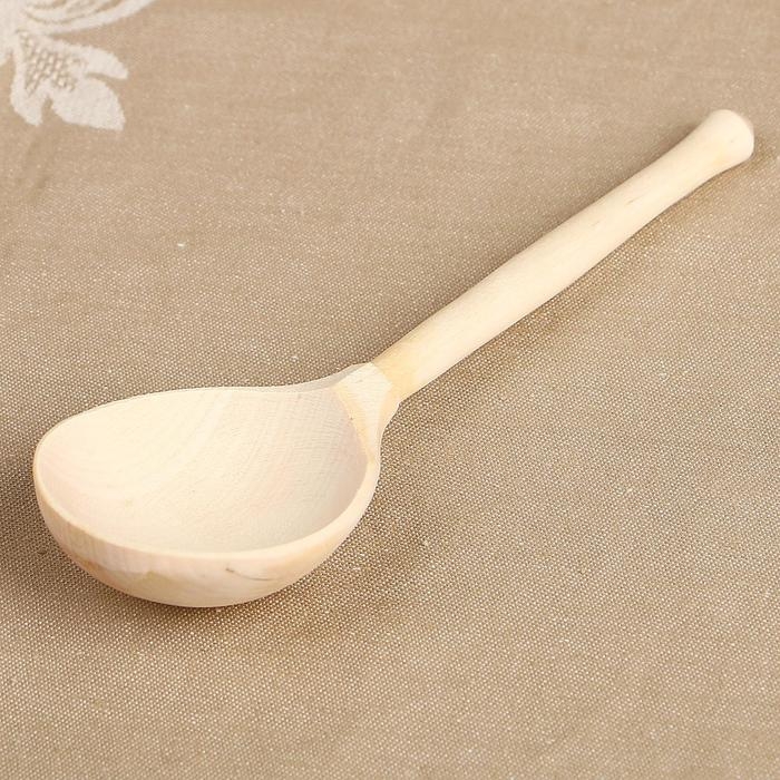 Ложка полубаская, без росписи, фрезерная, 19&times;6 см