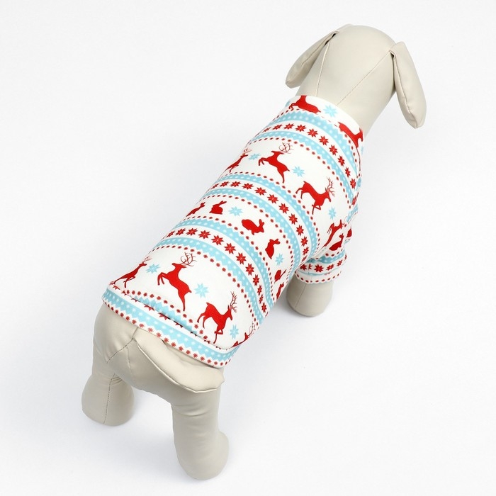 Толстовка Толстовка "Олени", размер XS (ДС 20, ОШ 20, ОГ 30 см), белая