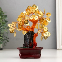 Сувенир бонсай "Денежное дерево" 63 монеты 19х16х8,2 см