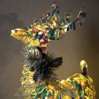 Светодиодная фигура «Олень», 30 × 52 × 14 см, текстиль, металл, 220 В, свечение тёплое белое Светодиодная фигура «Олень», 30 × 52 × 14 см, текстиль, металл, 220 В, свечение тёплое белое