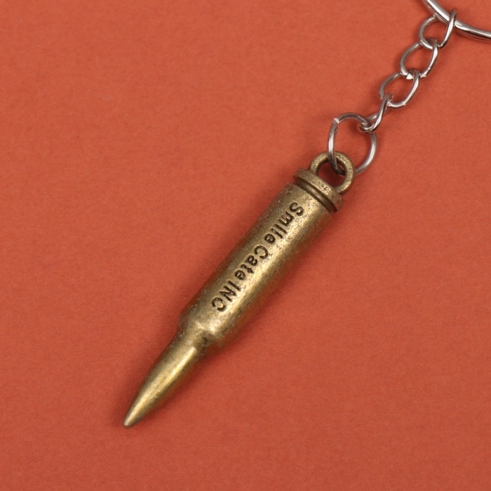 Брелок металл "Пуля" под латунь 4х0,5х0,5 см