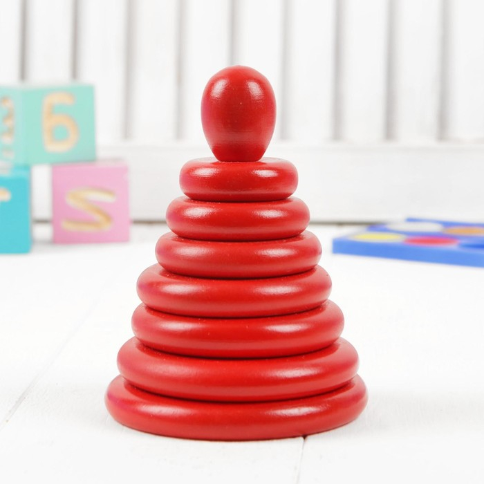 Пирамидка &laquo;Красная&raquo;, 8 деталей