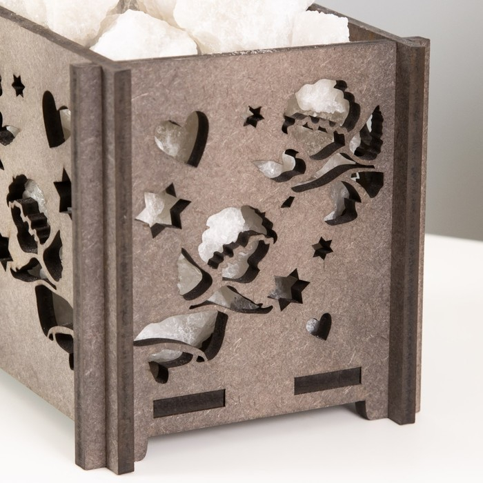 Соляной светильник Соляной светильник "Корзина Б Ангелы" E14 15Вт 1,8кг диммер 14х14х18 см